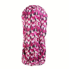 Geometric Satin Bonnet Double Layered Night Cap for Hairdressing