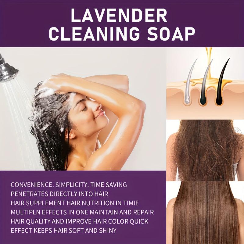 Lavender Shampoo Soap Clean Scalp Control Moisturize