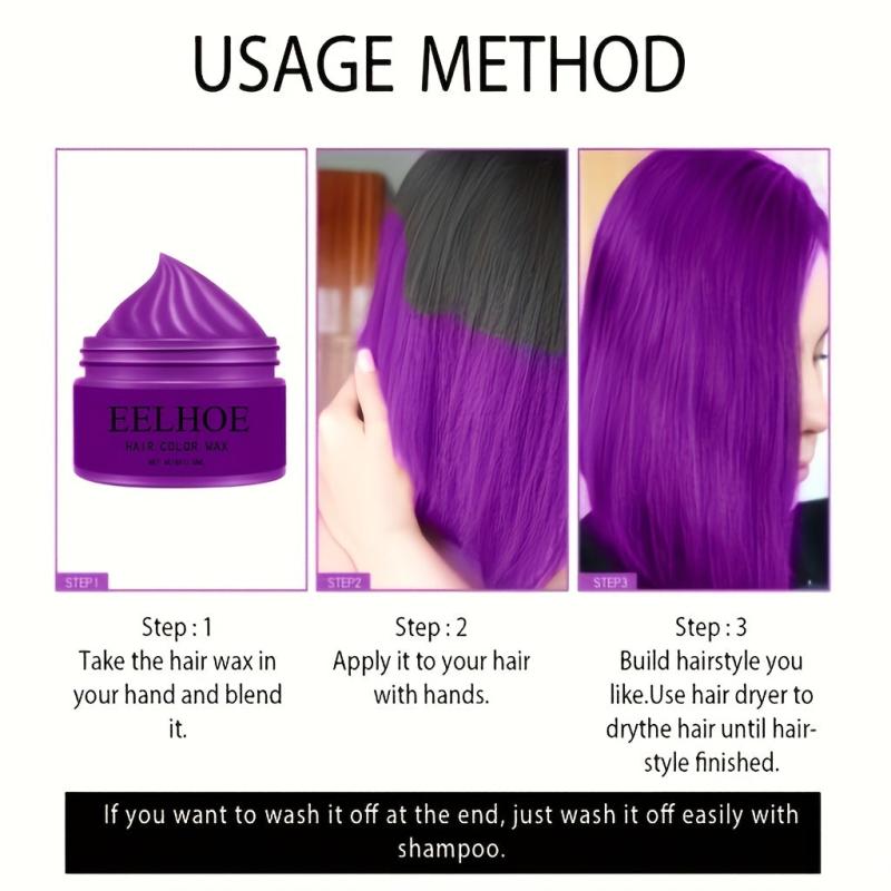 Temporary Hair Wax Colorful Hair Mud Long Lasting Hair Styling Cream