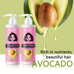 Avocado Shampoo & Conditioner Set with Shea Butter & Argan Oil