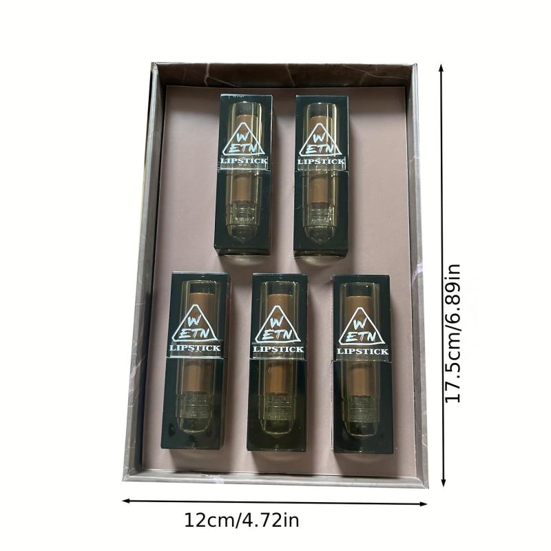 5 Pcs Matte Velvet Lipstick Set Moisturizing Non Fade Waterproof