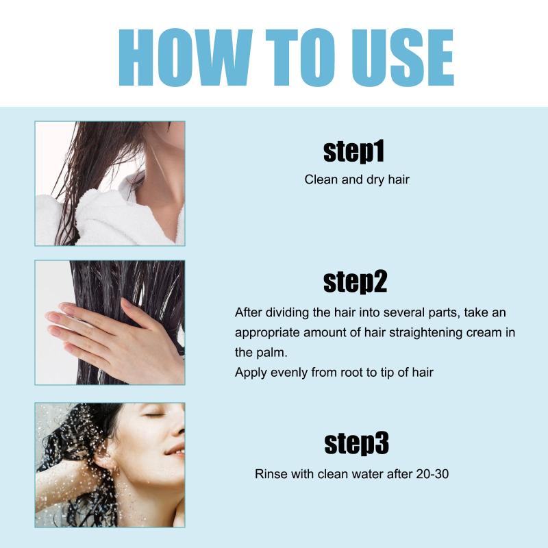 60ml Hair Straightening Cream Protein Hair Straightener Repair Damaged Hair