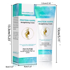 60ml Hair Straightening Cream Protein Hair Straightener Repair Damaged Hair