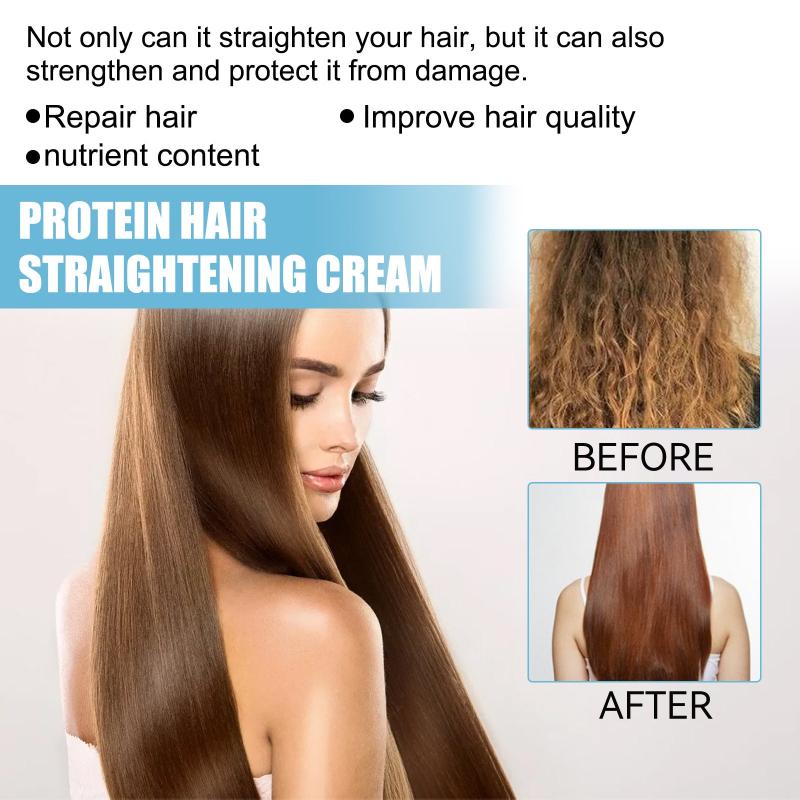 60ml Hair Straightening Cream Protein Hair Straightener Repair Damaged Hair