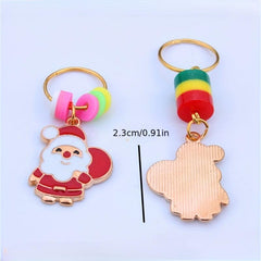 Santa Claus Hair Rings Charm Dreadlock Loc Jewelry Accessories Beads