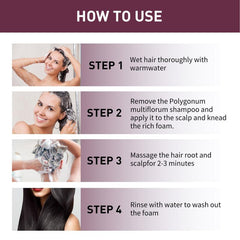 He Shou Wu Extract Shampoo Soap for Gray Hair - Darkening and Nourishing Hair