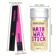 Wax Stick & 2 Lace Bands For Wig Flyaway Hair Edges Styling