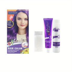 Hair Dye Cream Set - 60ml Cream, 60ml Developer, Gloves