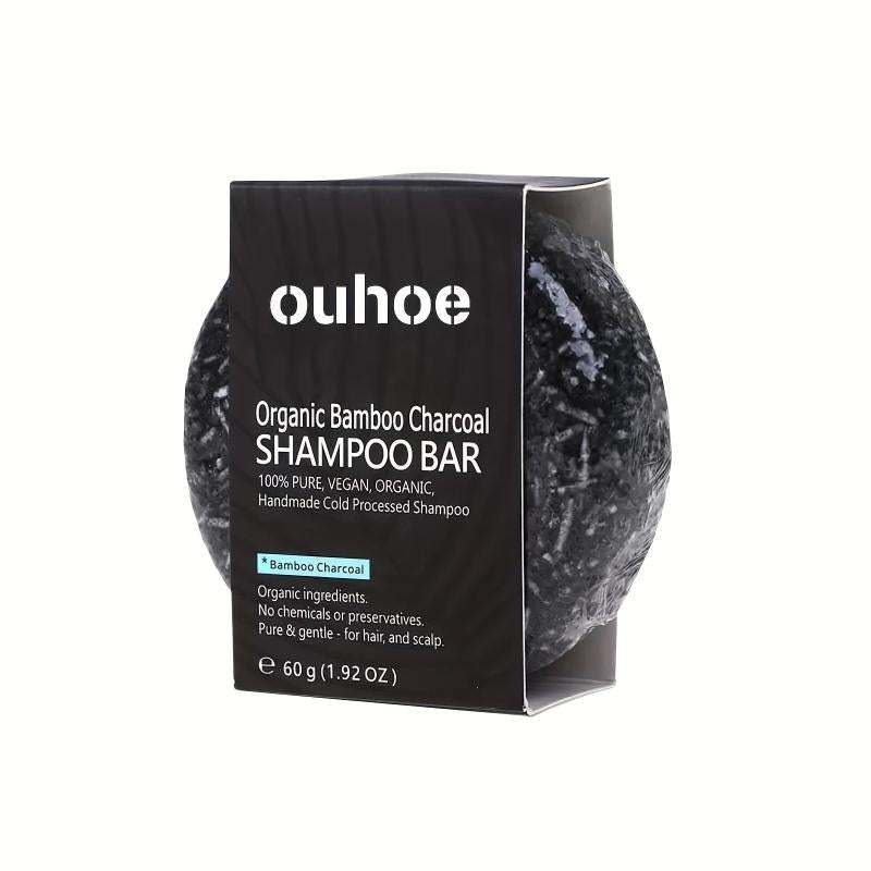 Bamboo Charcoal Shampoo Bar - Deep Cleansing Hair Strengthening Repair