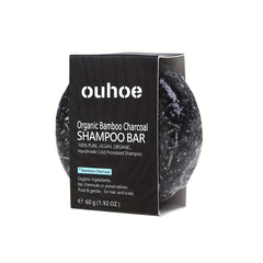 Bamboo Charcoal Shampoo Bar - Deep Cleansing Hair Strengthening Repair