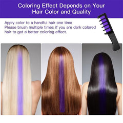 Washable Hair Chalk for Girls Y2K Temporary Bright Hair Dye Pink Purple