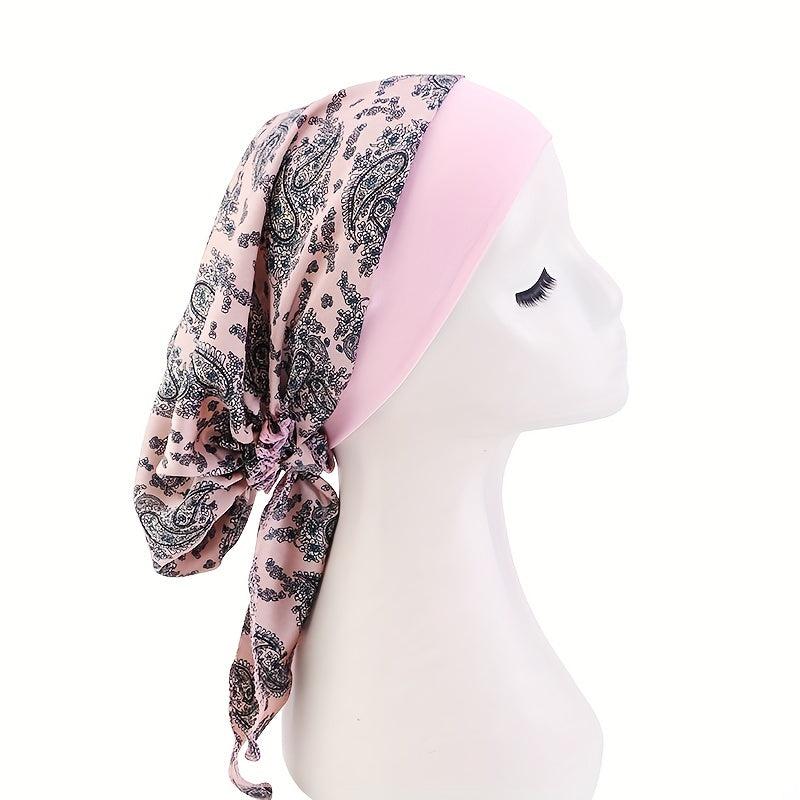 Silk Bonnet Elastic Headband for Women