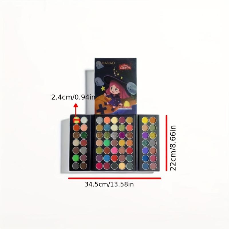 63 Colors Double Doors Eyeshadow Palette Pearly Sequin Matte Finish