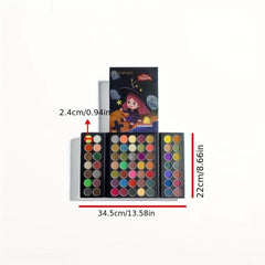 63 Colors Double Doors Eyeshadow Palette Pearly Sequin Matte Finish