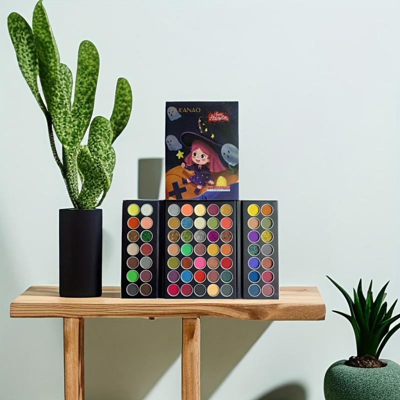 63 Colors Double Doors Eyeshadow Palette Pearly Sequin Matte Finish
