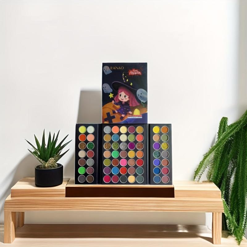 63 Colors Double Doors Eyeshadow Palette Pearly Sequin Matte Finish