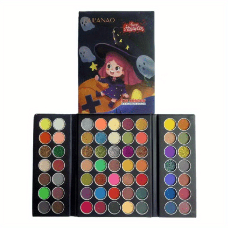 63 Colors Double Doors Eyeshadow Palette Pearly Sequin Matte Finish
