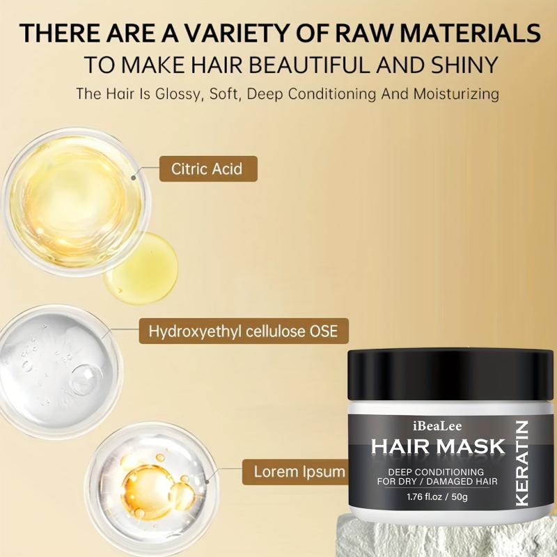 50g Keratin Hair Mask Deep Conditioner Smoothing Hair Care Film