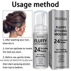 Grey Hair Styling Mousse - Moisturizing Care Foam - Natural Air Fluffy