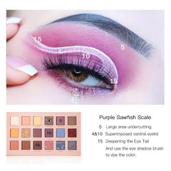 Fish Scale Eyeshadow Palette 18 Colors Matte Pearly Sequin Shimmer