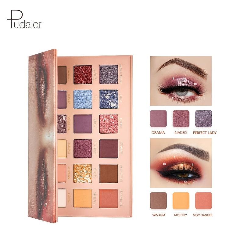 Fish Scale Eyeshadow Palette 18 Colors Matte Pearly Sequin Shimmer
