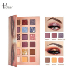 Fish Scale Eyeshadow Palette 18 Colors Matte Pearly Sequin Shimmer