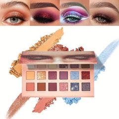 Fish Scale Eyeshadow Palette 18 Colors Matte Pearly Sequin Shimmer