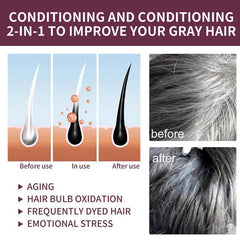 Organic Hair Darkening Shampoo Bar - Repairs Gray Hair, Volumizes and Conditions