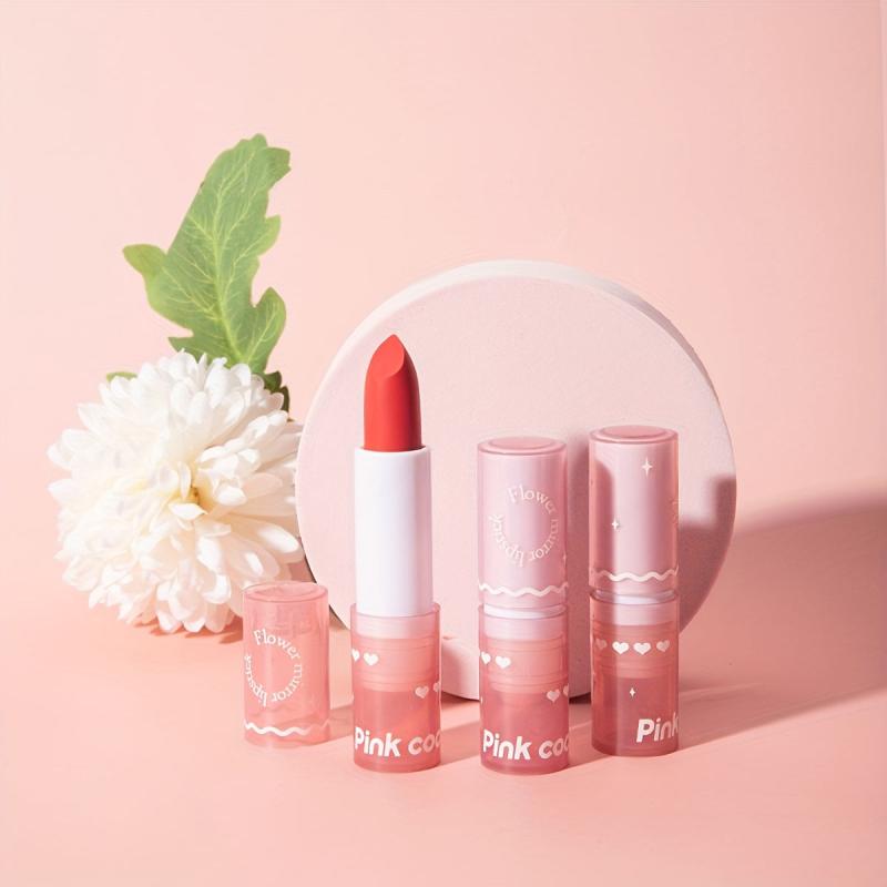 Matte Smooth Red Lipstick Long Lasting Low Saturation