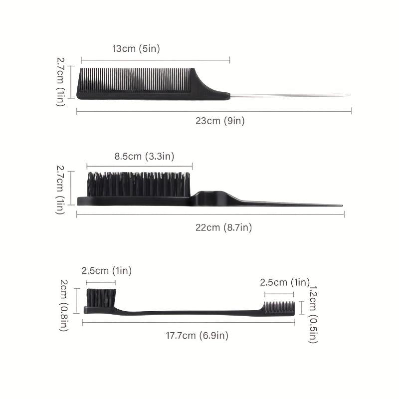 4Pcs Hair Wax Stick Set for Styling with Finishing Stick, Comb