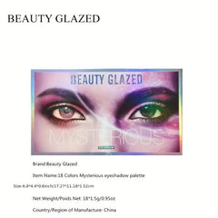 18-Color Eyeshadow Palette Matte Pearly Sequins Finish
