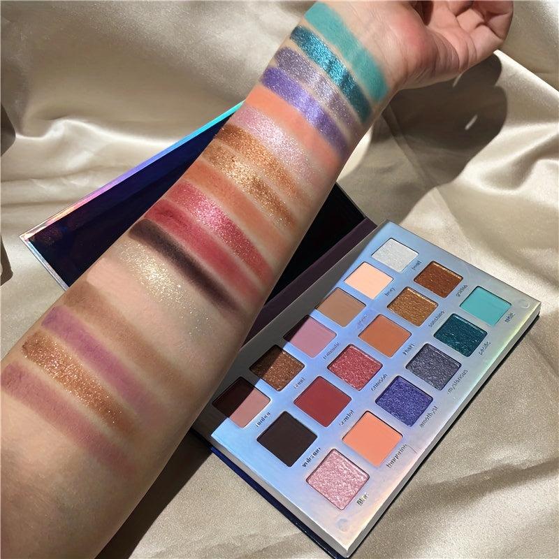 18-Color Eyeshadow Palette Matte Pearly Sequins Finish