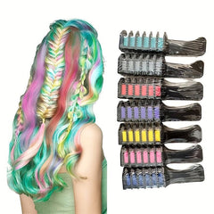 Washable Hair Chalk Comb 11 Colors Easy to Use