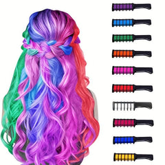 Washable Hair Chalk Comb 11 Colors Easy to Use