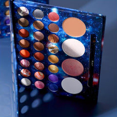 Starry Sky 28 Colors Eyeshadow Palette Coral Berry Tone Makeup Palette