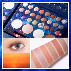 Starry Sky 28 Colors Eyeshadow Palette Coral Berry Tone Makeup Palette