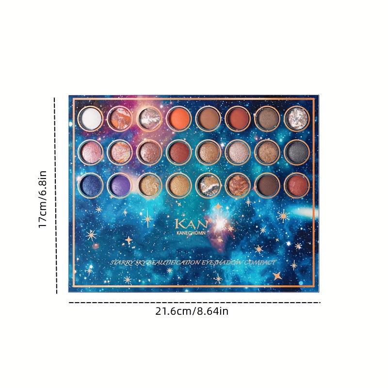 Starry Sky 28 Colors Eyeshadow Palette Coral Berry Tone Makeup Palette
