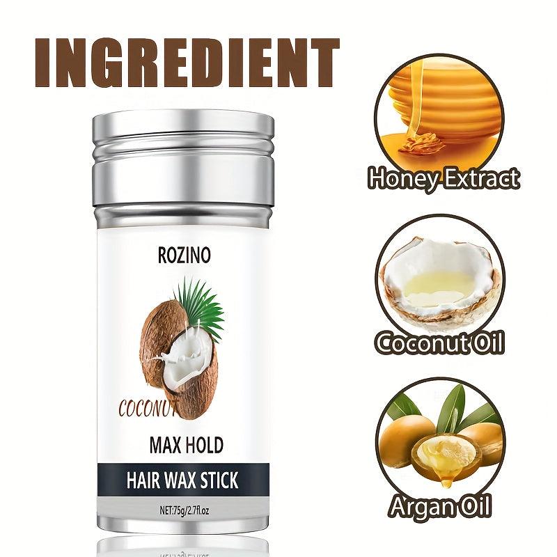 Coconut Hair Wax Stick Anti-frizz Hair Styling Wax Bar
