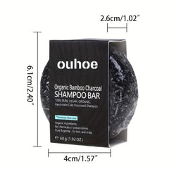 Organic Bamboo Charcoal Shampoo Bar for Hair Darkening