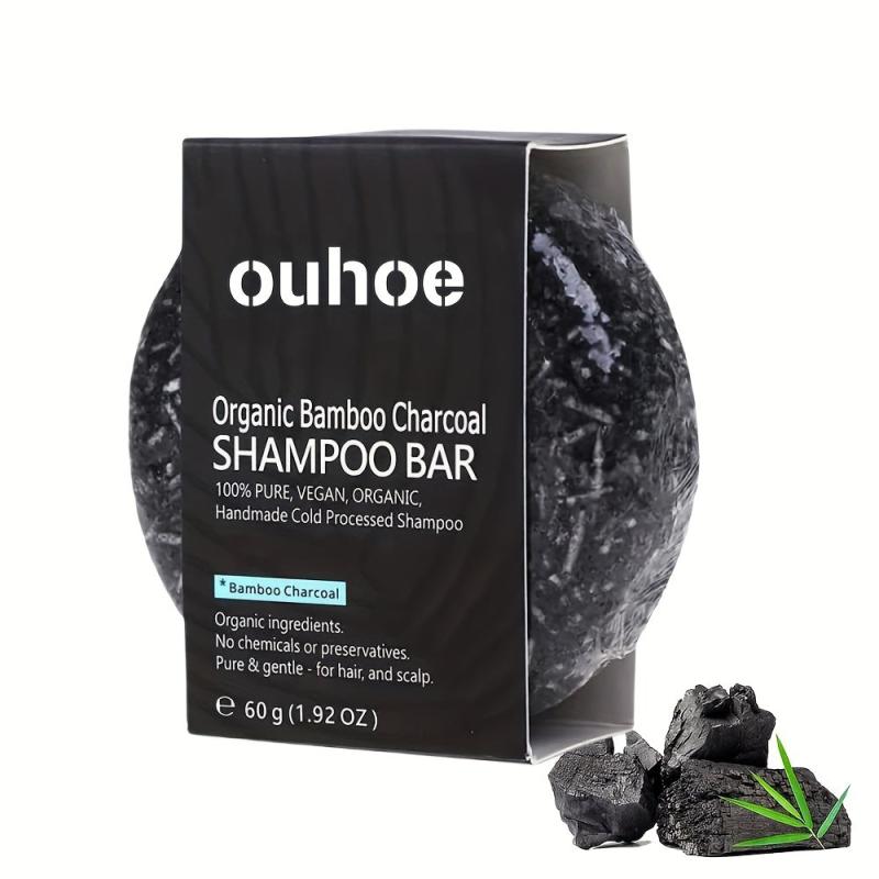 Organic Bamboo Charcoal Shampoo Bar for Hair Darkening
