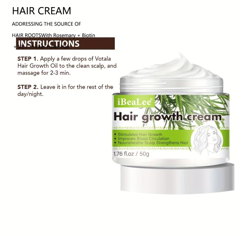 Rosemary Hair Cream for All Hair Types - Repairs, Strengthens, Thickens