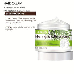 Rosemary Hair Cream for All Hair Types - Repairs, Strengthens, Thickens