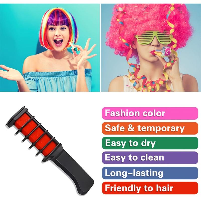10 Colors Hair Chalk Kit for Teen Girls - Y2K Temporary Washable Hair Dye