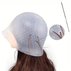 Silicone Highlight Coloring Cap Hair Dyeing Cap with Hook