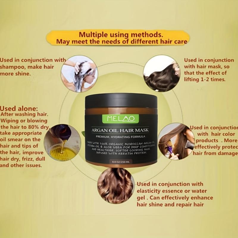 250ml Argan Keratin Hair Mask Deep Conditioning