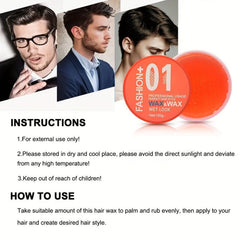 Men's Fragrant Hair Styling Gel Colored Hair Wax Moisturizing Hair Wax Gel