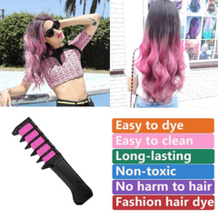 6pcs Temp Hair Dye Comb DIY for Halloween Cosplay Long Lasting