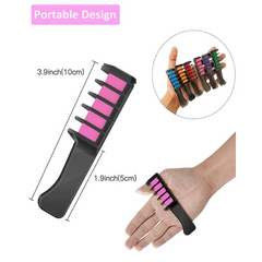 6pcs Temp Hair Dye Comb DIY for Halloween Cosplay Long Lasting