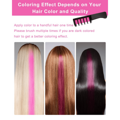 6pcs Temp Hair Dye Comb DIY for Halloween Cosplay Long Lasting