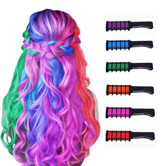 6pcs Temp Hair Dye Comb DIY for Halloween Cosplay Long Lasting